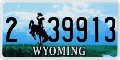 WY license plate 239913