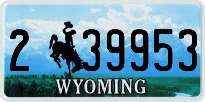 WY license plate 239953