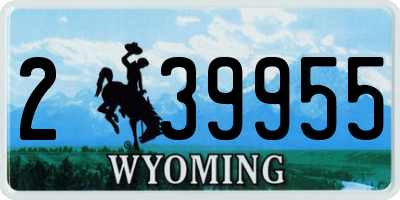 WY license plate 239955
