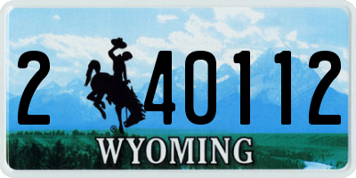WY license plate 240112