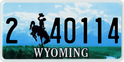 WY license plate 240114