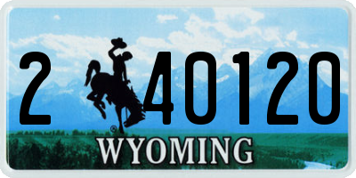 WY license plate 240120