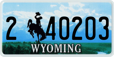 WY license plate 240203