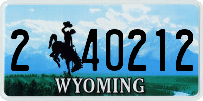 WY license plate 240212