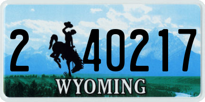 WY license plate 240217