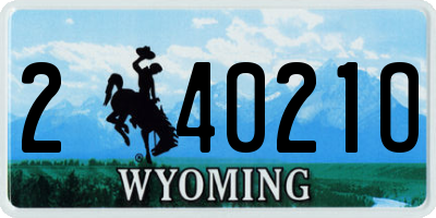WY license plate 24021O