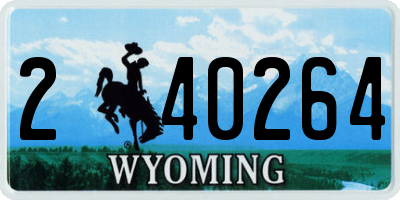 WY license plate 240264