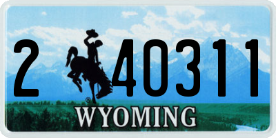 WY license plate 240311