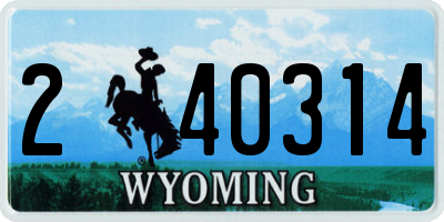 WY license plate 240314