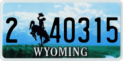 WY license plate 240315