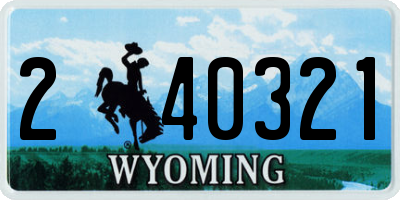WY license plate 240321