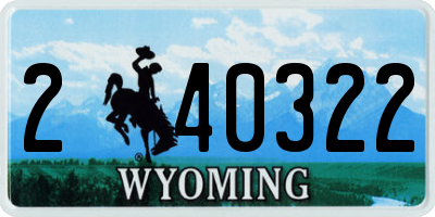 WY license plate 240322