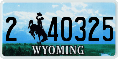 WY license plate 240325
