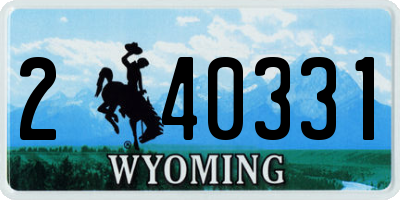WY license plate 240331