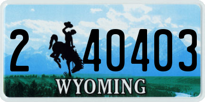 WY license plate 240403