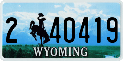WY license plate 240419