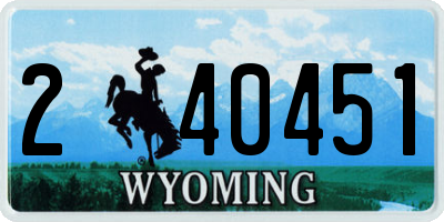 WY license plate 240451