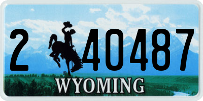 WY license plate 240487