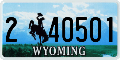 WY license plate 240501