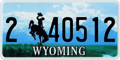 WY license plate 240512
