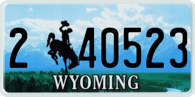 WY license plate 240523