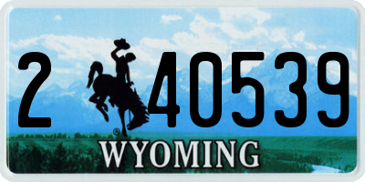 WY license plate 240539