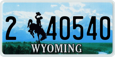 WY license plate 240540