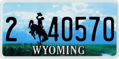 WY license plate 240570