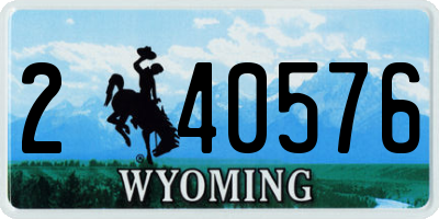 WY license plate 240576