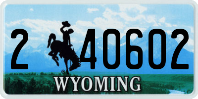 WY license plate 240602