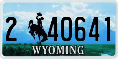 WY license plate 240641