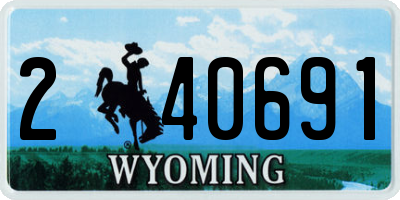 WY license plate 240691