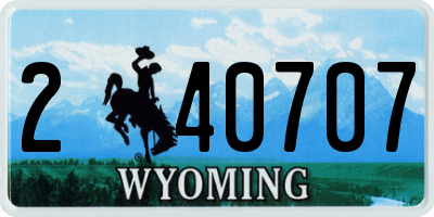 WY license plate 240707