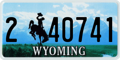WY license plate 240741