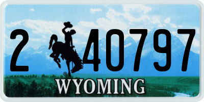 WY license plate 240797