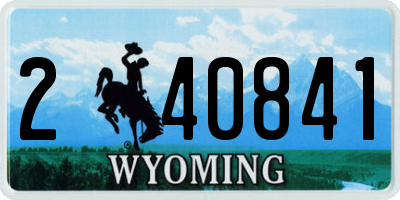 WY license plate 240841
