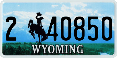 WY license plate 240850