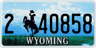 WY license plate 240858