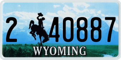 WY license plate 240887