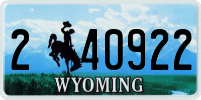 WY license plate 240922