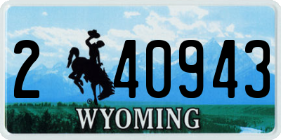 WY license plate 240943