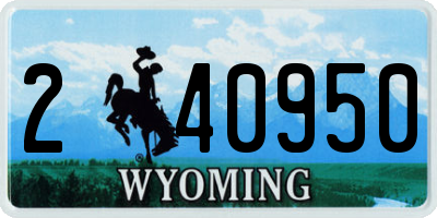 WY license plate 240950