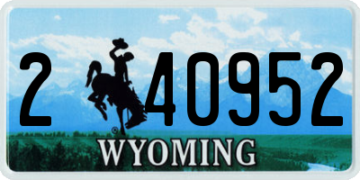 WY license plate 240952
