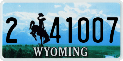 WY license plate 241007