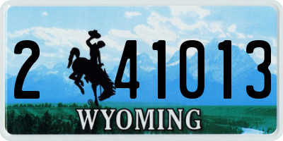 WY license plate 241013