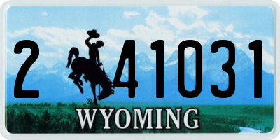 WY license plate 241031