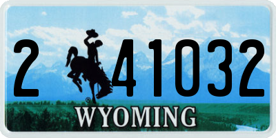 WY license plate 241032