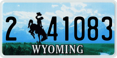 WY license plate 241083