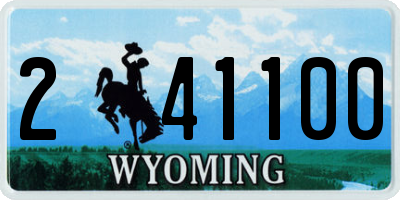 WY license plate 241100