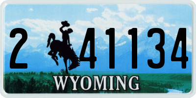 WY license plate 241134